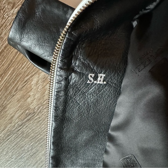 Peruzzi Vera Pelle White & Black Leather Blazer Jacket, Women’s size EUR 50/US L - Picture 4 of 4